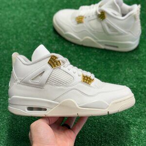Nike Jordan 4 Retro Metallic Gold B Grade AQ9129-170 VNDS WMNS Sz 10 / Mens 8.5